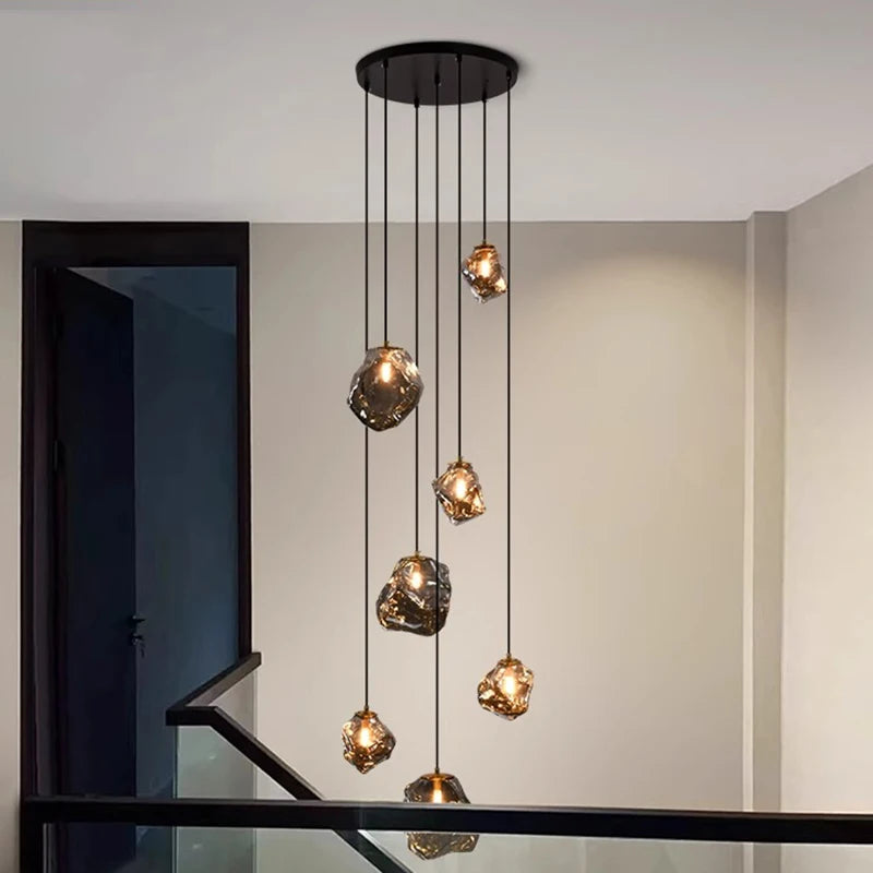 Cascade LED Staircase Chandelier