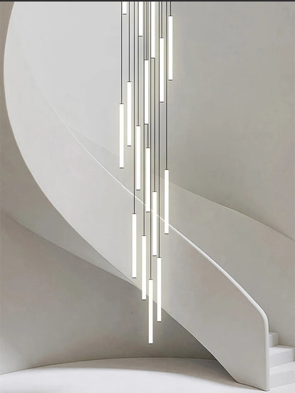 Cascade Strip LED Staircase Chandelier