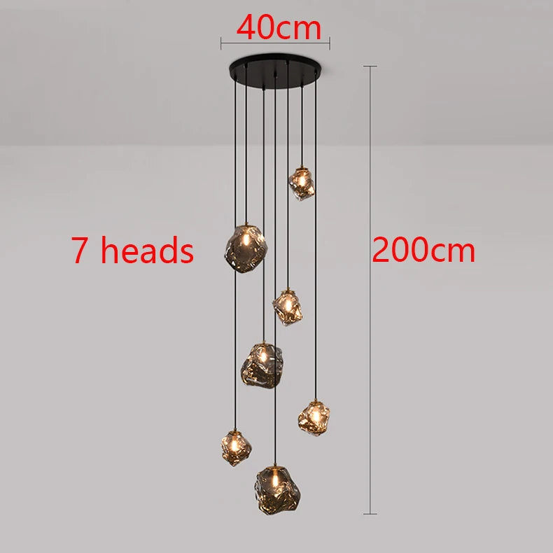 Cascade LED Staircase Chandelier