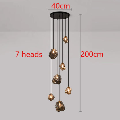 Cascade LED Staircase Chandelier