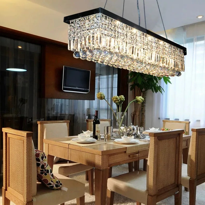 Linear Crystal Dining Chandelier