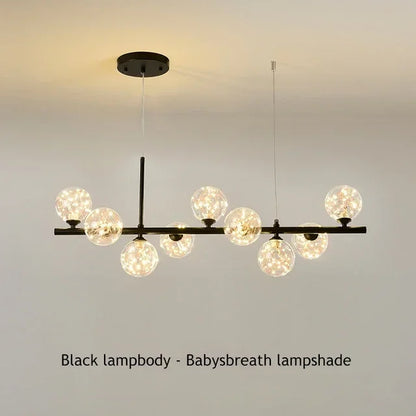 Modern Glass Globe Branch Chandelier