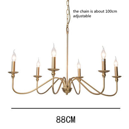 Retro Loft Black & Gold Chandelier