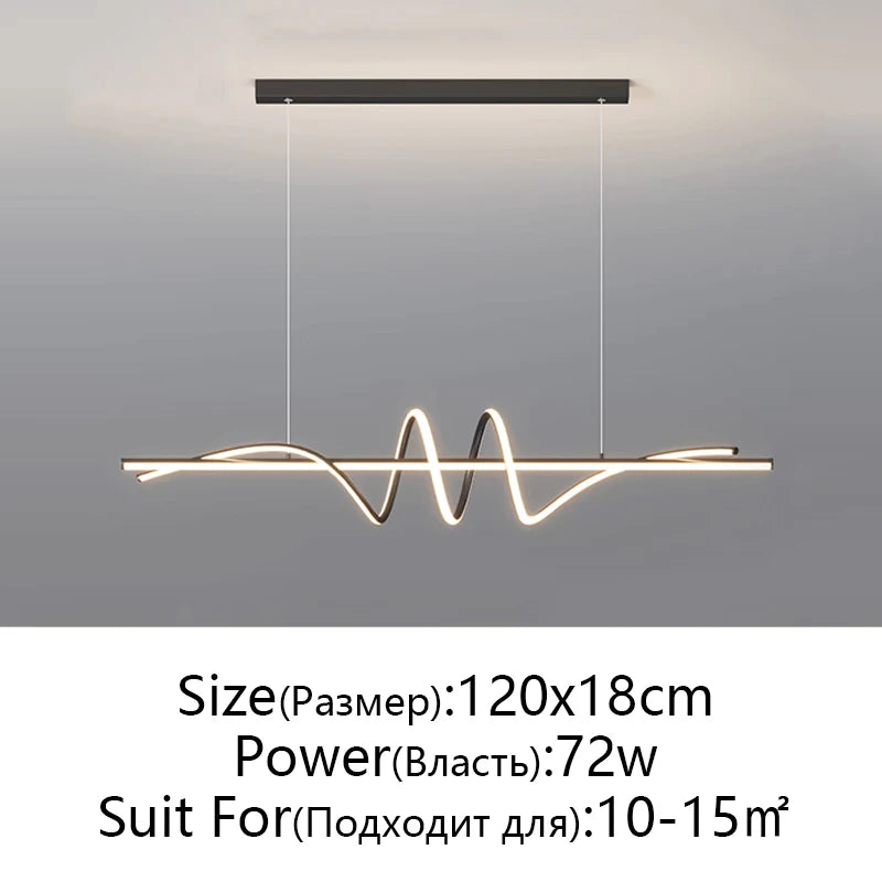 Minimalist Linear LED Chandelier