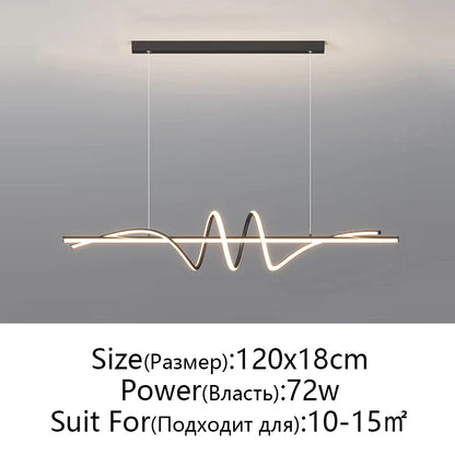 Minimalist Linear LED Chandelier
