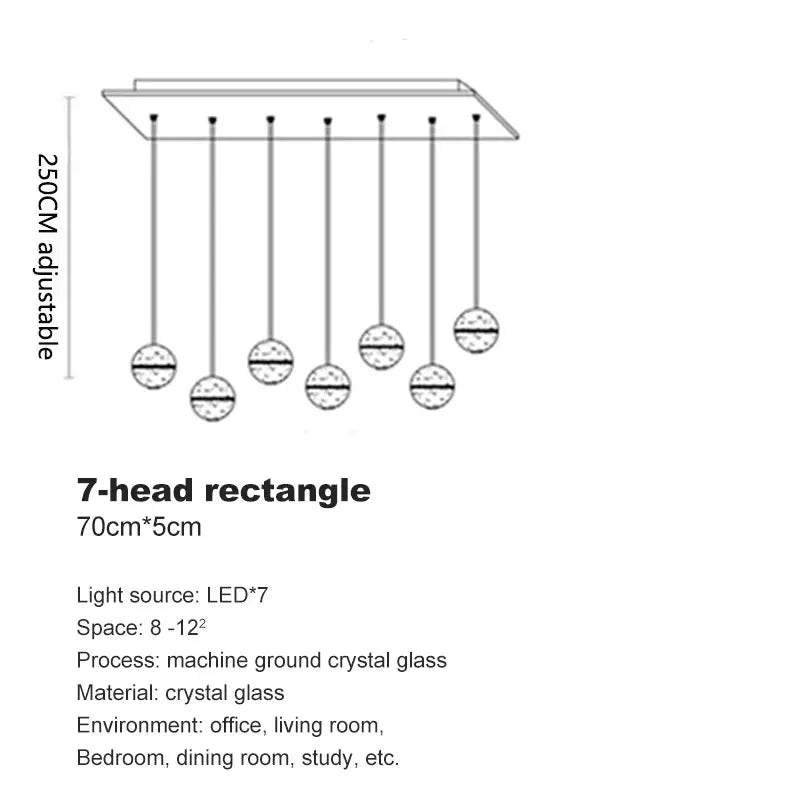 Crystal Ball Spiral Staircase Chandelier