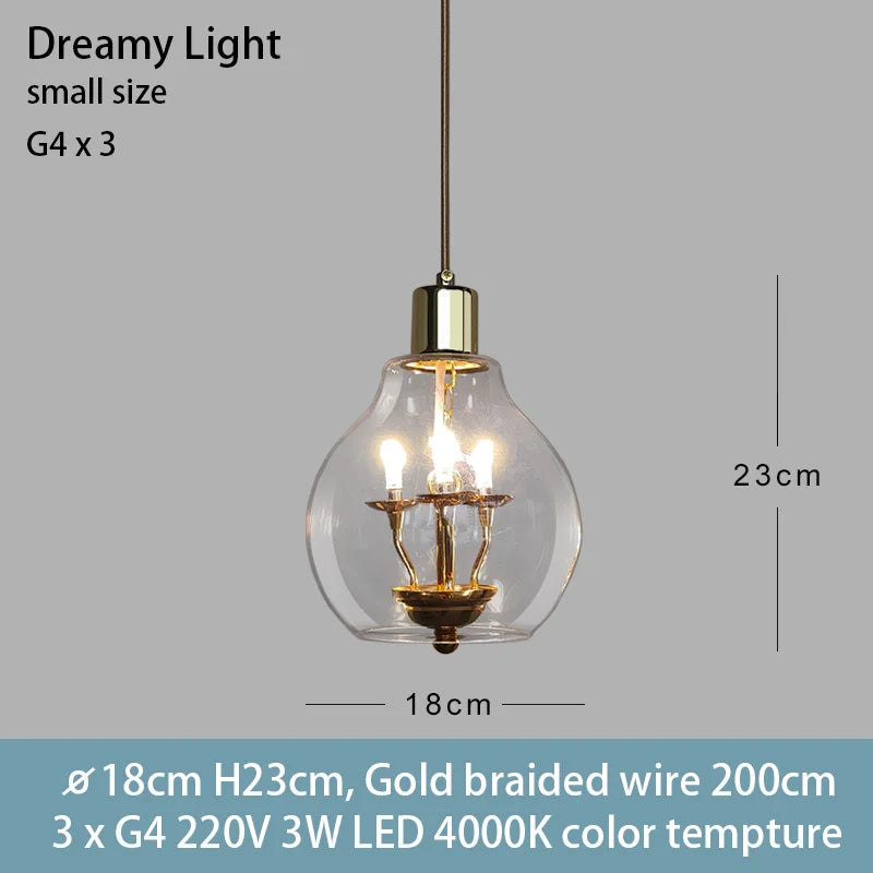 Hand-Blown Glass Cluster Chandelier