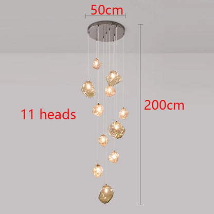 Cascade LED Staircase Chandelier