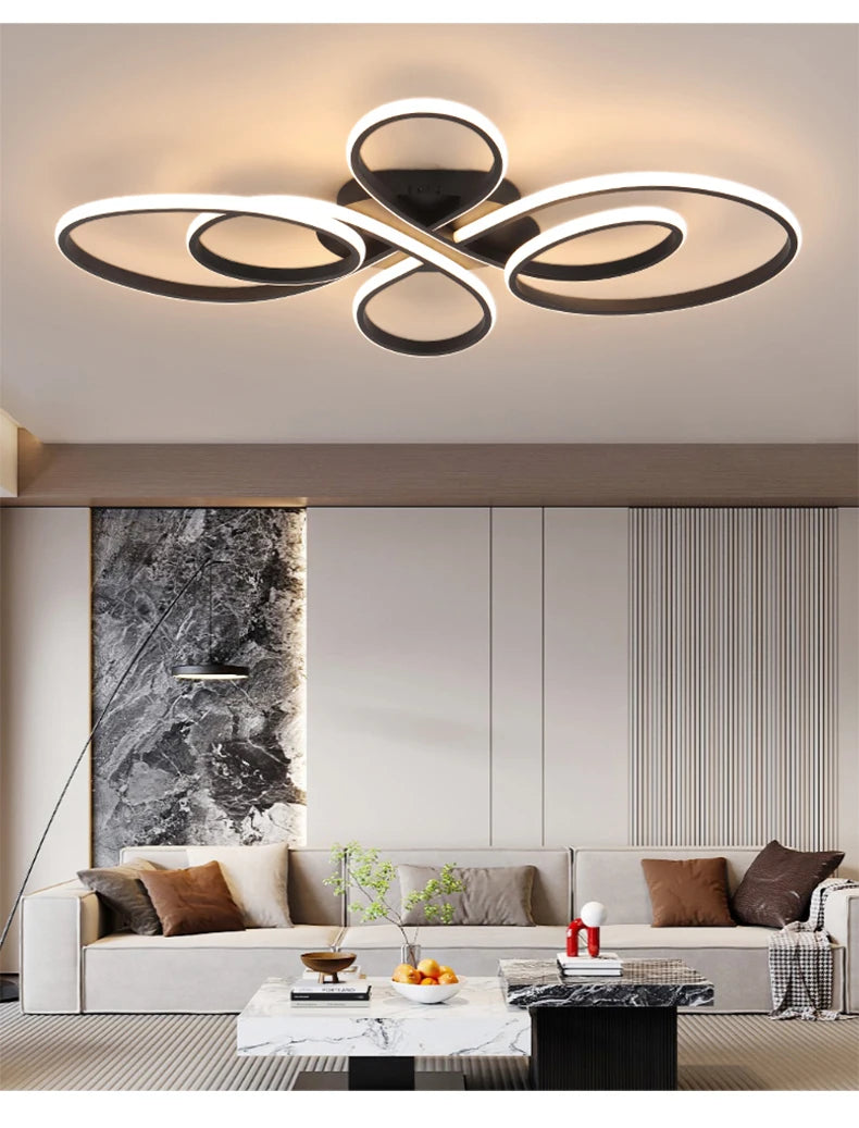 Floral Loop LED Flush Ceiling Light