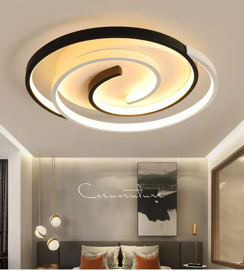 Sculptural Spiral LED Ceiling Light