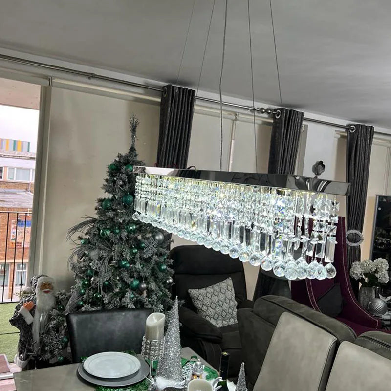 Linear Crystal Dining Chandelier