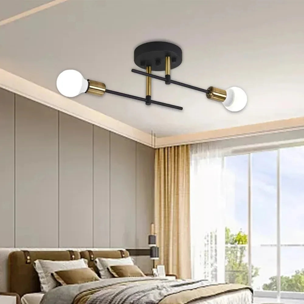 Minimalist Linear Globe Ceiling Light