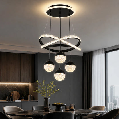 Crystal Globe LED Chandelier