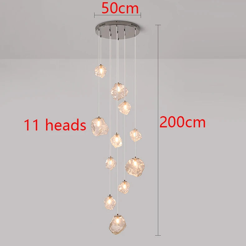 Cascade LED Staircase Chandelier