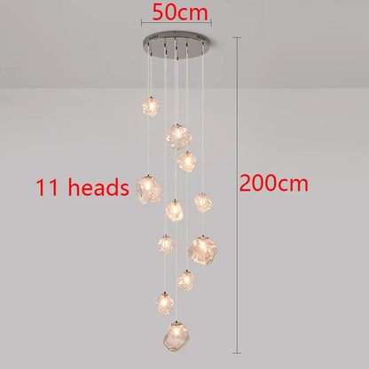 Cascade LED Staircase Chandelier