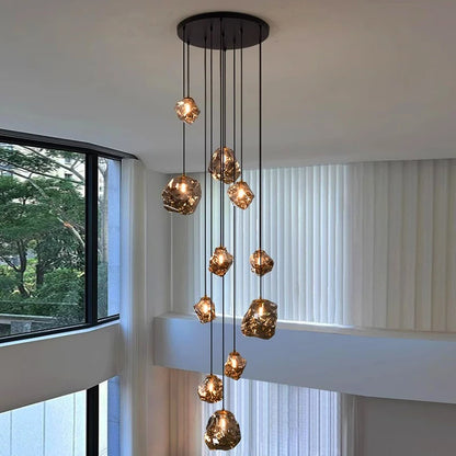 Cascade LED Staircase Chandelier