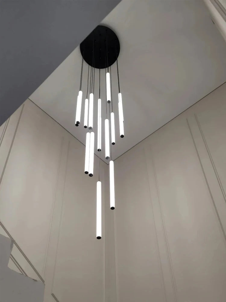 Cascade Strip LED Staircase Chandelier