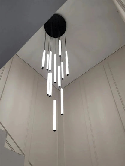 Cascade Strip LED Staircase Chandelier