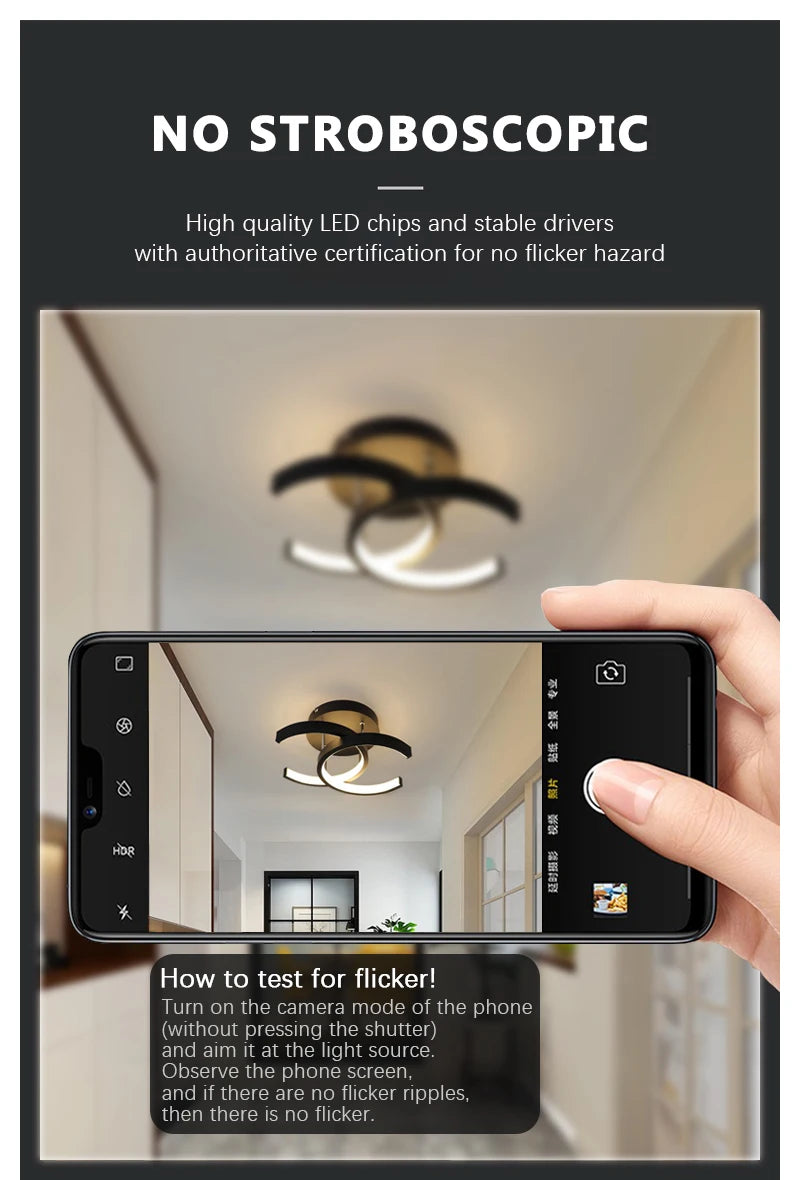 Layered Arc LED Ceiling Light