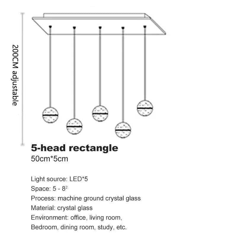 Crystal Ball Spiral Staircase Chandelier