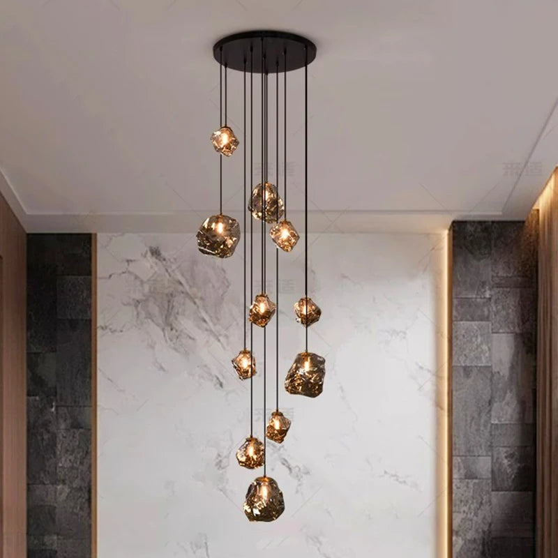Cascade LED Staircase Chandelier