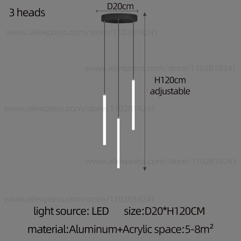 Cascade Strip LED Staircase Chandelier