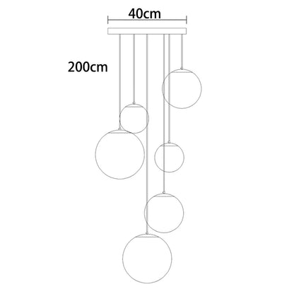 Nordic Multi-Light Staircase Chandelier