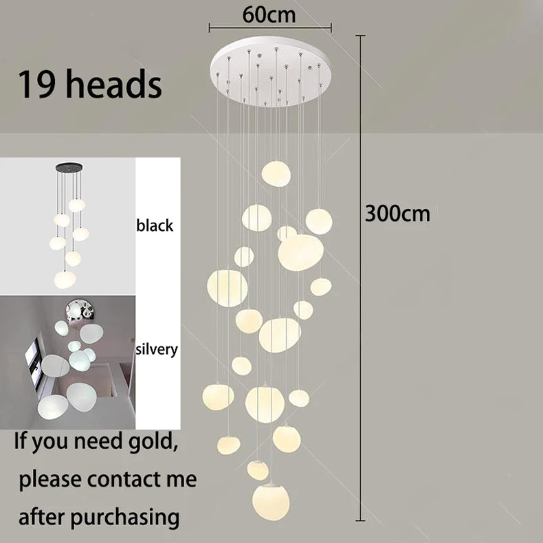 Modern Raindrop Staircase Chandelier