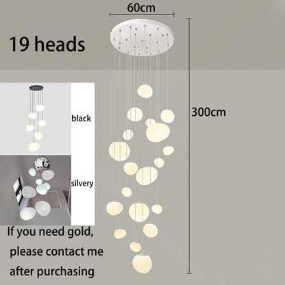 Modern Raindrop Staircase Chandelier