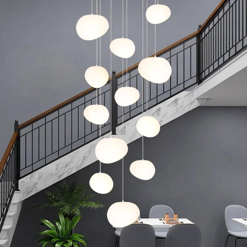 Modern Raindrop Staircase Chandelier