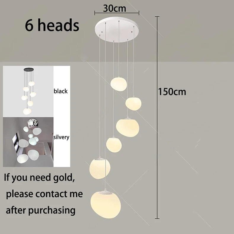 Modern Raindrop Staircase Chandelier