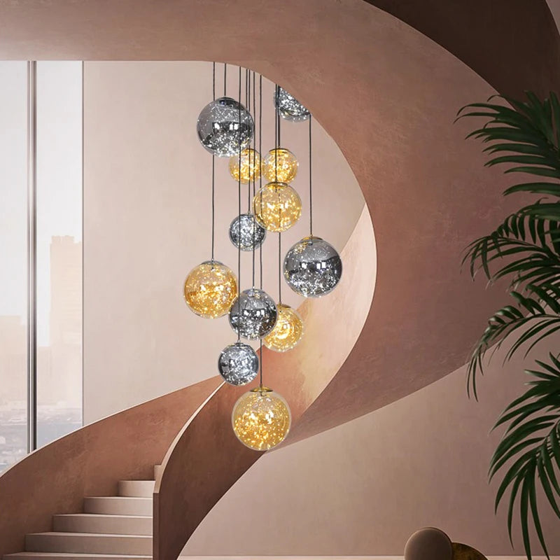 Nordic Multi-Light Staircase Chandelier