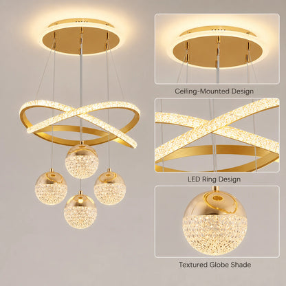 Crystal Globe LED Chandelier