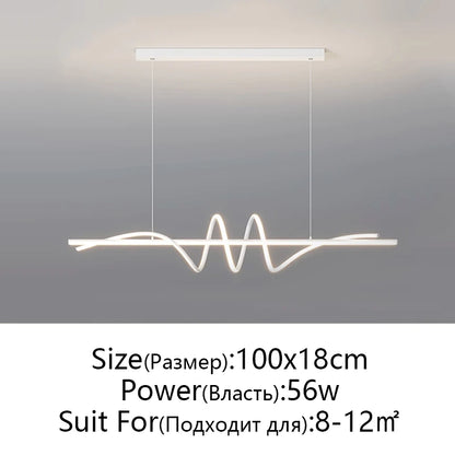 Minimalist Linear LED Chandelier