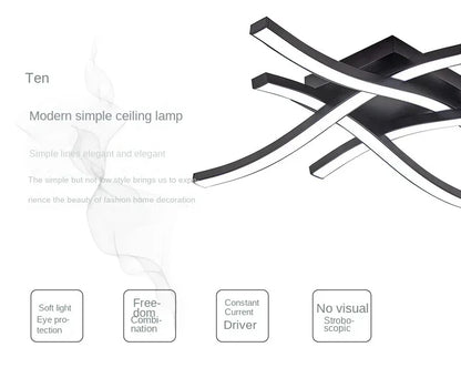 Geometric Wave LED Ceiling Light