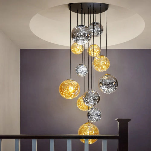 Nordic Multi-Light Staircase Chandelier