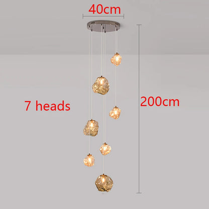 Cascade LED Staircase Chandelier