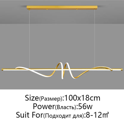 Minimalist Linear LED Chandelier
