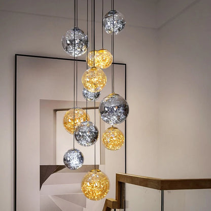 Nordic Multi-Light Staircase Chandelier