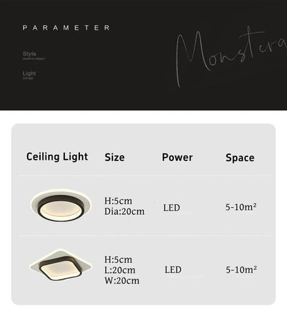 Minimalist Halo LED Flush Ceiling Light