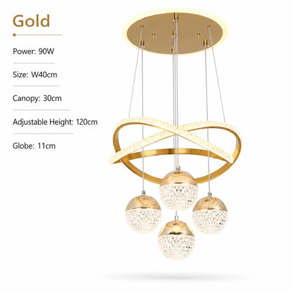Crystal Globe LED Chandelier