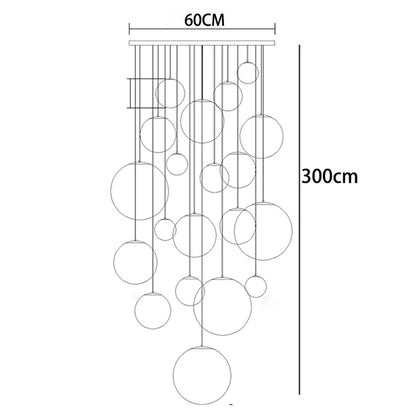 Nordic Multi-Light Staircase Chandelier