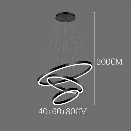 Sculptural Ring Staircase Chandelier