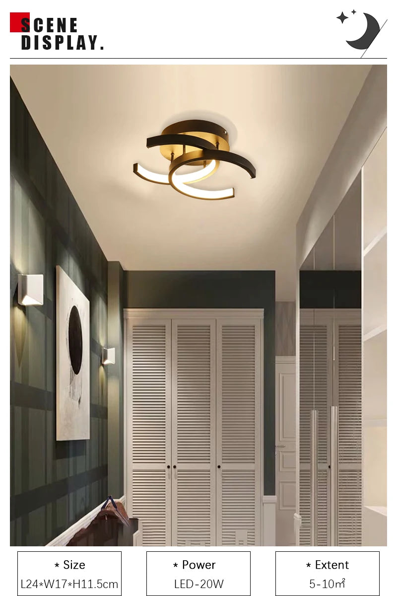 Layered Arc LED Ceiling Light