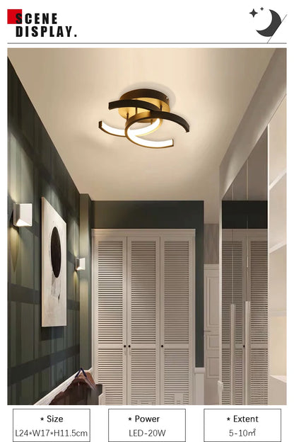 Layered Arc LED Ceiling Light