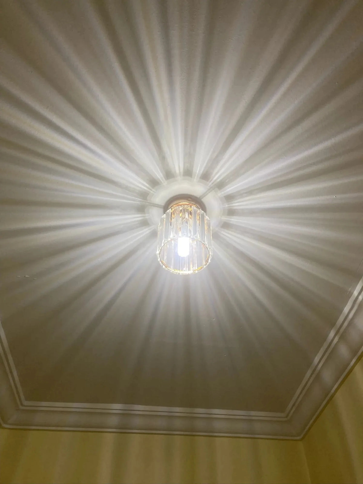 Crystal Cube Semi-Flush Ceiling Light