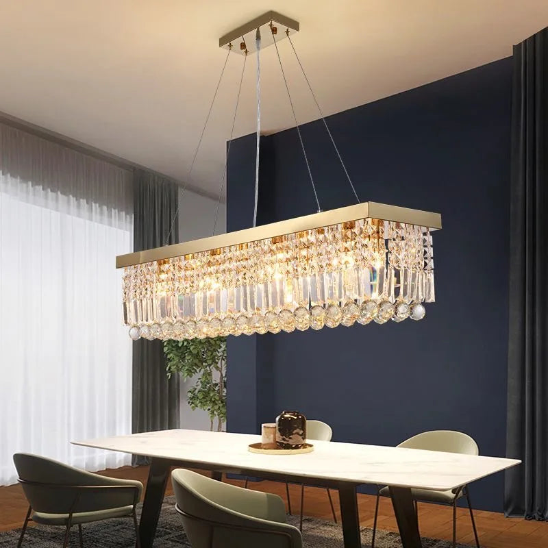 Linear Crystal Dining Chandelier