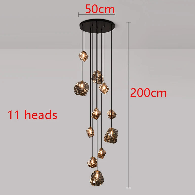 Cascade LED Staircase Chandelier