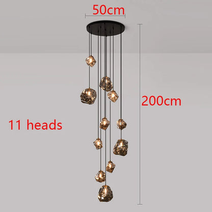 Cascade LED Staircase Chandelier