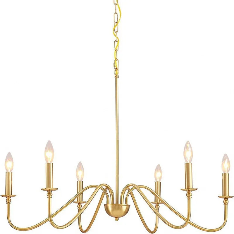 Retro Loft Black & Gold Chandelier
